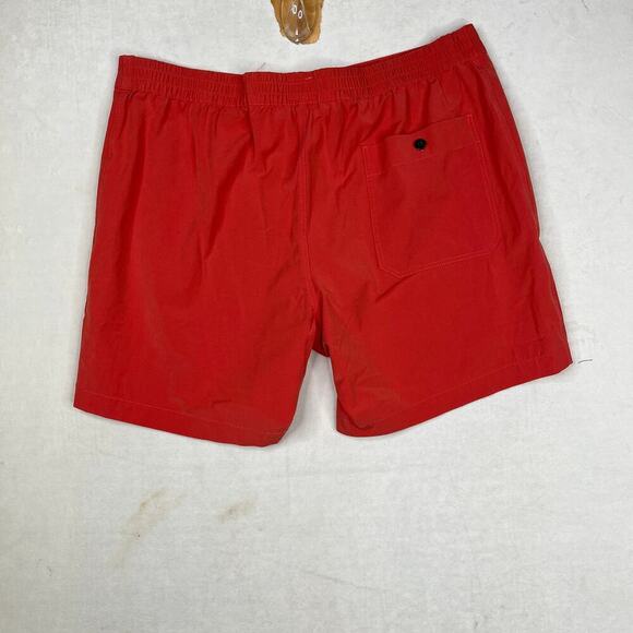 Marine layer 6” casual elastic waist shorts in vibrant red men’s size large - Picture 2 of 8